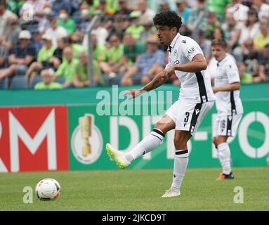 Koblenz, Allemagne. 31st juillet 2022. 31 juillet 2022, Stade Oberwerth, Koblenz, GER, Coupe DFB, 1st rondes FV Engers 07 vs Arminia Bielefeld, dans la photo Guilherme Ramos (Bielefeld) crédit: dpa/Alay Live News Banque D'Images