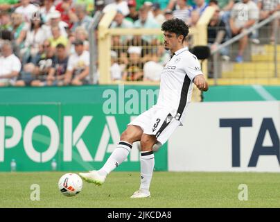 Koblenz, Allemagne. 31st juillet 2022. 31 juillet 2022, Stade Oberwerth, Koblenz, GER, Coupe DFB, 1st rondes FV Engers 07 vs Arminia Bielefeld, dans la photo Guilherme Ramos (Bielefeld) crédit: dpa/Alay Live News Banque D'Images