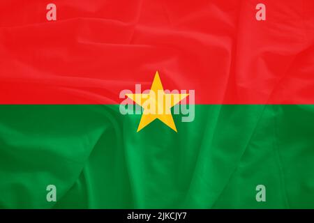 Drapeau du Burkina Faso avec effet 3D Banque D'Images