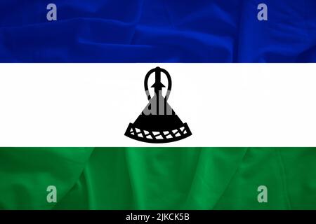 Drapeau du Lesotho avec effet 3D Banque D'Images