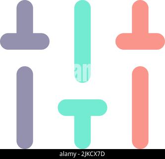 Icône d'interface utilisateur couleur plate de réglage vertical Illustration de Vecteur