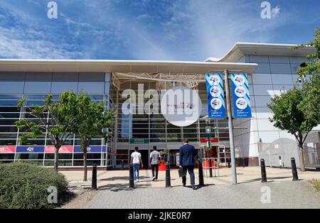 Red Dragon Centre, baie de Cardiff pris en août 2022 Banque D'Images