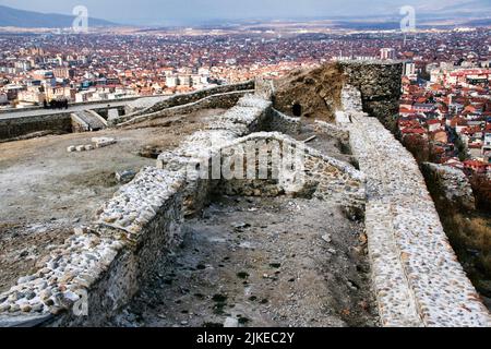 Plan des ruines de la forteresse de Kalaja, la plus importante de la nation du Kosovo. Banque D'Images