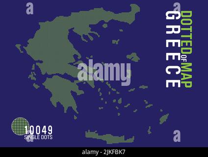 une carte en pointillés de la grèce Illustration de Vecteur