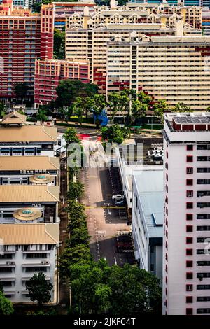 Vue panoramique sur les appartements du logement public de Singapour dans le district de Toa Payoh, Singapour. Banque D'Images