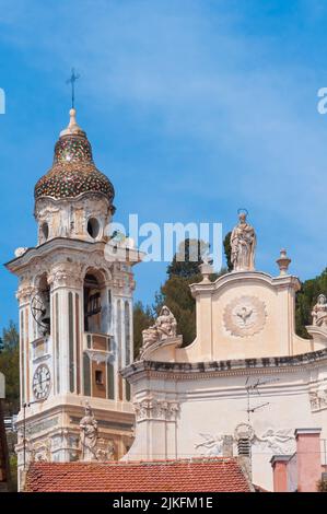 L'Italie, Ligurie, Laigueglia, église San Matteo Banque D'Images