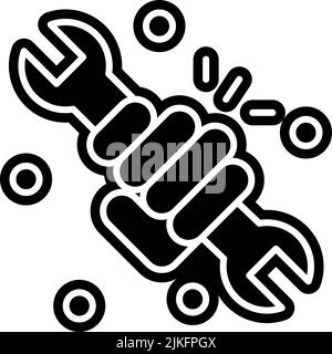 illustration du vecteur noir de l'icône de clé. Illustration de Vecteur