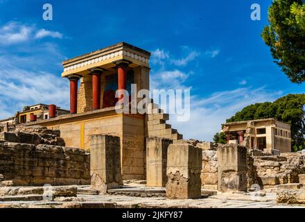 Ruines de Knoss - une ancienne ville sur l'île de Crète, Grèce Banque D'Images