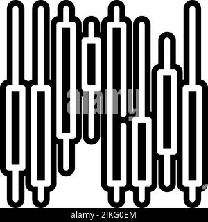 illustration vectorielle noire de l'icône de graphique. Illustration de Vecteur