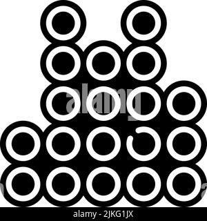 illustration vectorielle noire de l'icône de graphique. Illustration de Vecteur