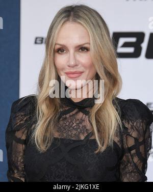 Los Angeles, États-Unis. 01st août 2022. Monet Mazur arrive au TRAIN À BALLES de Los Angeles première tenue au Regency Village Theatre à Westwood, CA, le lundi, ?1 août 2022. (Photo par Sthanlee B. Mirador/Sipa USA) crédit: SIPA USA/Alay Live News Banque D'Images