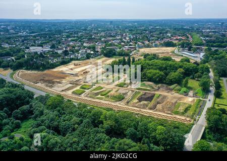 12.08.2021, Allemagne, Rhénanie-du-Nord-Westphalie, Bochum - projet OSTPARK - Nouveau vivant. Nouveau développement résidentiel QUARTIER FELDMARK dans le Altenbochum d Banque D'Images