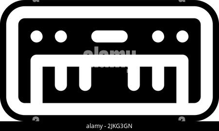 illustration vectorielle noire de l'icône du clavier électrique. Illustration de Vecteur