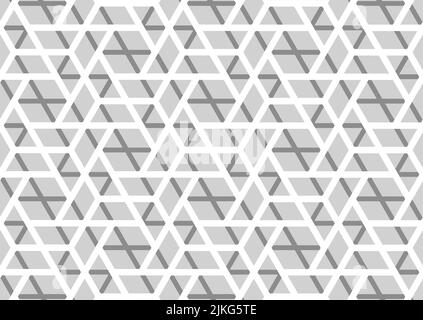 motif abstrait de triangle gris blanc, fond géométrique de texture polygonale, illustration, dessin au trait naturel Banque D'Images