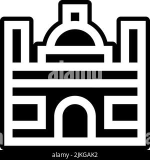 illustration vectorielle noire de l'icône mosquée. Illustration de Vecteur