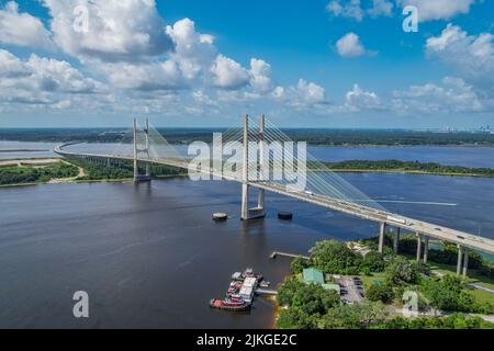 Dames point Bridge, Jacksonville, Floride Banque D'Images