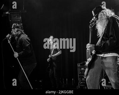 Reef, Live Images haute résolution du légendaire groupe rock indépendant Glastonbury, en direct sur la tournée 2022, pour la tournée de l'album Shoot Me Your Ace. Banque D'Images
