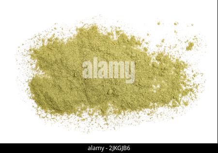 Pile de poudre de citronnelle isolée sur fond blanc Banque D'Images