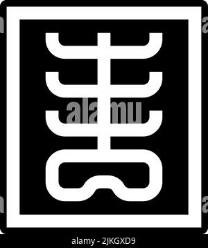 illustration vectorielle noire de l'icône de rayon x. Illustration de Vecteur