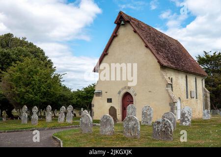 Vue sur la chapelle Saint-Wilfrid de l'église Norton West Sussex, Angleterre Banque D'Images