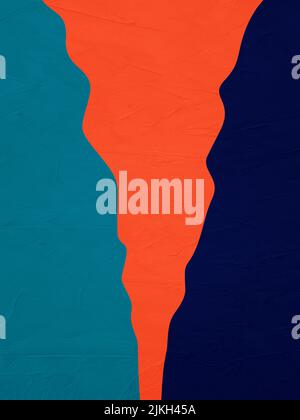 A vertical abstract watercolor background illustration with wave elements Banque D'Images