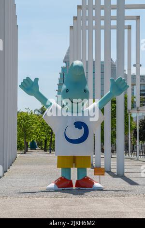 The Gil doll, a symbol of Expo 98 at Alameda dos Oceanos in Parque das Nacoes Stock Photo