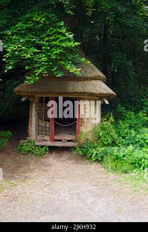 Grain Store de chaume, Celtic Village, St Fagans National History Museum/Amgueddfa Werin Cymru, Cardiff, Pays de Galles du Sud. Banque D'Images