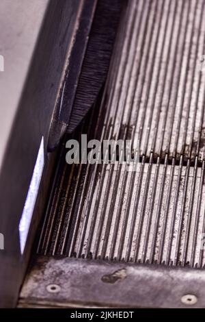 An escalator inside Palas Mall in Iasi, Romania Stock Photo