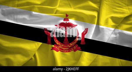 drapeau brunei avec effet 3d Banque D'Images