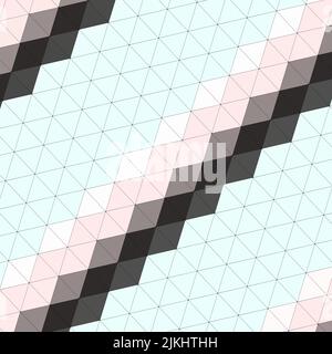 A light blue pink black triangular pattern background for wallpapers Banque D'Images
