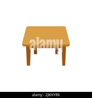 Table en bois isolé sur fond blanc. Vector illustration Illustration de Vecteur