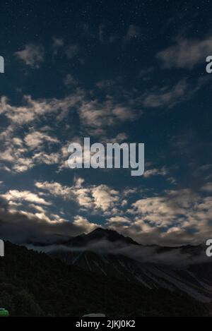 Photographier le ciel nocturne au-dessus du parc national de Mount Cook, île du Sud de la Nouvelle-Zélande Banque D'Images