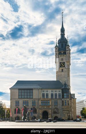 Allemagne, Saxe-Anhalt, Dessau, hôtel de ville historique, néo-Renaissance Banque D'Images