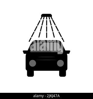 Icône de lavage de voiture isolée sur fond blanc. Illustration vectorielle. Illustration de Vecteur