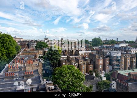 Rue à Kensington à Londres. Banque D'Images