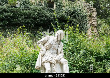 Weimar, Thuringe, Parc sur l'ILM, Monument Shakespeare Banque D'Images