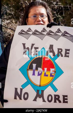 À Idle No More Rally, Santa Fe Nouveau-Mexique Banque D'Images