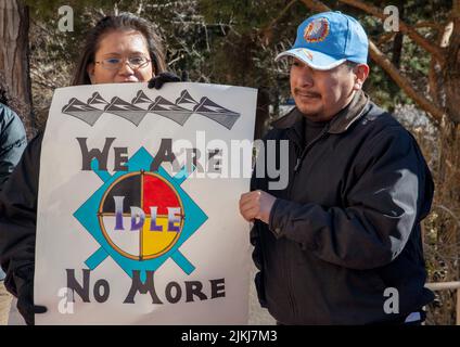 À Idle No More Rally, Santa Fe Nouveau-Mexique Banque D'Images