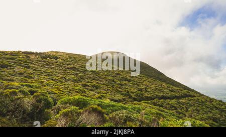 A beautiful view of the famous Mount Taranaki in New Zealand Stock Photo