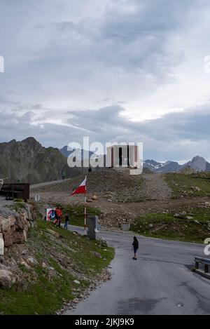 Musée de passage à Timmelsjoch, High Alpine Road, Passo del Rombo, Pass Road entre Tyrol et Tyrol du Sud, Alpes d'Ötztal, Ötztal, Tyrol, Autriche Banque D'Images