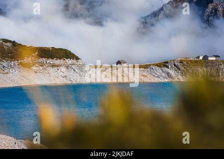 Une belle vue sur le lac Lunersee dans le Vorarlberg, Autriche Banque D'Images