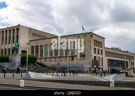 Une vue panoramique de la gare centrale de Bruxelles dans le centre-ville de Belgique, en Europe, par un jour sombre Banque D'Images