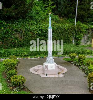 Le Monument de la liberté de Riga en Mini-Europe à Bruxelles, Belgique Banque D'Images