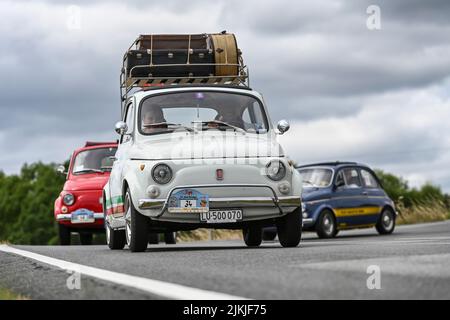 Bad König, Hesse, Allemagne, Fiat Nuova 500 L, année 1970, déplacement de 499,5 cc, 18 hp au festival automobile classique. Banque D'Images