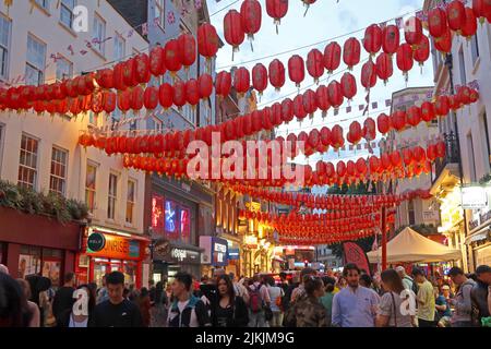 Chinatown SOHO Londres au crépuscule, Angleterre, Royaume-Uni Banque D'Images