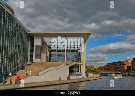 The Marie-Elisabeth Luders Haus. One of the buildings in the new parliamentary complex in the new government quarter of Berlin, Germany Stock Photo