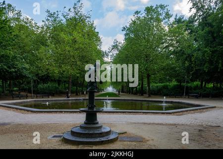 A landscape view of the beautiful park in Brussels. Belgium, Europe Stock Photo