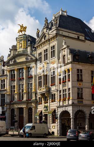 Les bâtiments historiques de la Grande place guilde, Bruxelles, Belgique, Europe Banque D'Images