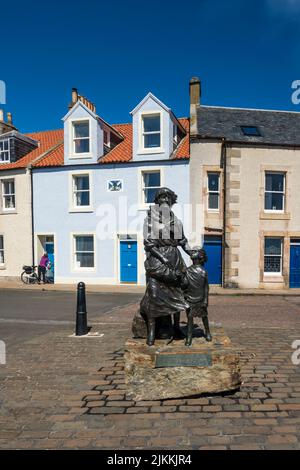 Le mémorial des pêcheurs à Pittenweem, dans le Neuk est de Fife, en Écosse. Banque D'Images