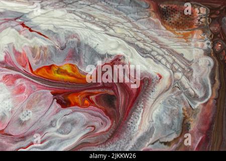 La peinture abstraite avec acryliques avec Fluid Pour Banque D'Images